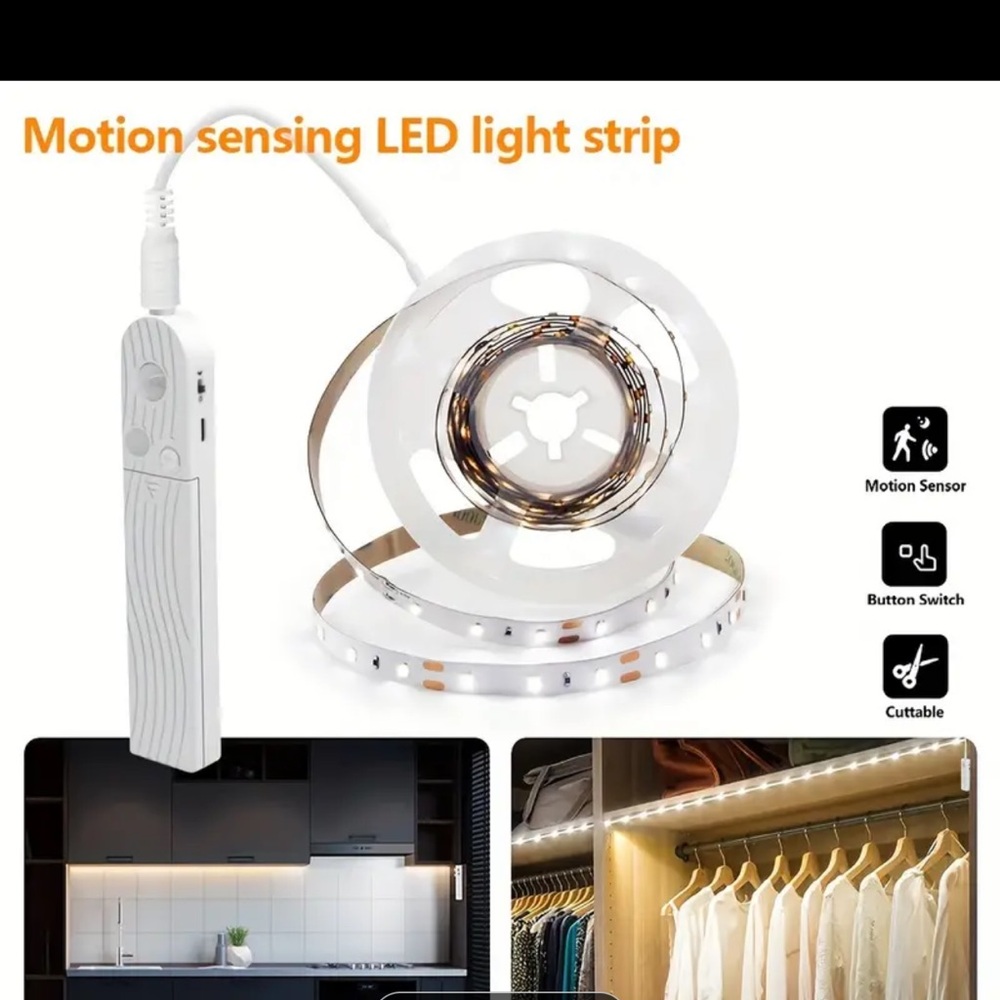 🆕 Warm Light LED Motion Sensor Light Strip - Picture 4 of 7